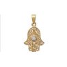 Pendentif Main OZ Blanc Plaqué Or