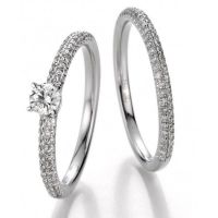 Duo Alliance et Solitaire Or 18 carats et Diamants (0.49+0.23 CTS)