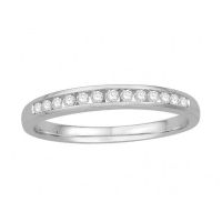Duo Alliance et Solitaire Or Blanc 9 carats et Diamants (0.15+0.35 CTS)
