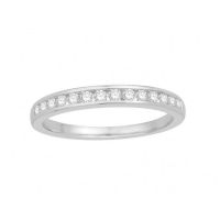 Duo Alliance et Solitaire Or Blanc 9 carats et Diamants (0.26+0.74 CTS)