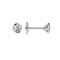 Puce serti clos Or 18 carats et Diamants 