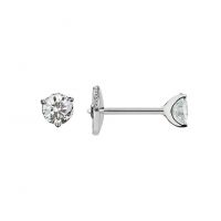 Puce trois griffes Or 18 carats et Diamants 