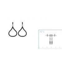 Boucles d'oreilles Argent 925 Rhodie Microserti
