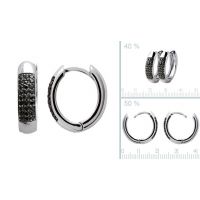 Boucles d'oreilles Argent 925 Rhodie OZ Microserti 