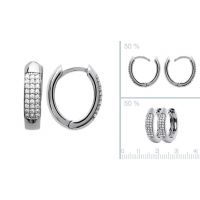 BOUCLES D'OREILLES ARGENT 925 RHODIE OZ