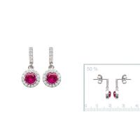Boucles d'oreilles Argent 925 Rhodie OZ Microserti 