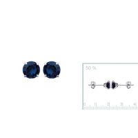 Boucles d'oreilles 6 mm Argent 925 Rhodie 