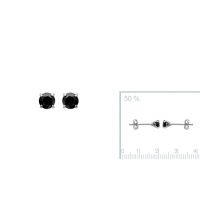 Boucles d'oreilles 4 mm Argent 925 Rhodie 