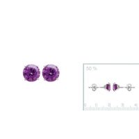 Boucles d'oreilles 6 mm Argent 925 Rhodie 