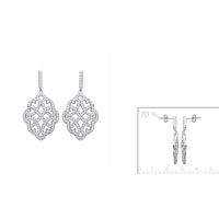 Boucles d'oreilles Dentelles Argent 925 Rhodie OZ Microserti 