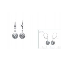 Boucles d'oreilles Dormeuses Boule 8 mm Argent 925 Rhodie 