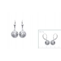 Boucles d'oreilles Boule 12 mm Argent 925 Rhodie 