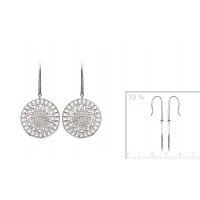 Boucles d'oreilles Mosaiques Argent 925 Rhodie 