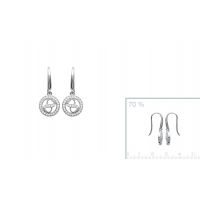 Boucles d'oreilles Amour infini Argent 925 Rhodie OZ Microserti 