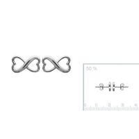 Boucles d'oreilles Amour infini Argent 925 Rhodie 