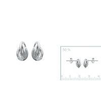 Boucles d'oreilles Forçat Argent 925 Rhodie 