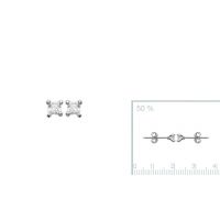 Boucles d'oreilles 3 mm Argent 925 Rhodie 