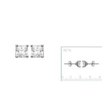 Boucles d'oreilles 6 mm Argent 925 Rhodie 