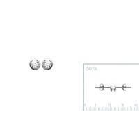 Boucles d'oreilles 3 mm Argent 925 Rhodie 