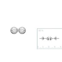 Boucles d'oreilles 5 mm Argent 925 Rhodie 