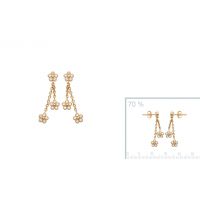 Boucles d'oreilles Fleurs plaqué or 750 3 microns