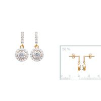 Boucles d'oreilles plaqué or 750 3 microns microserti