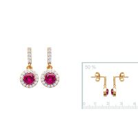 Boucles d'oreilles plaqué or 750 3 microns microserti