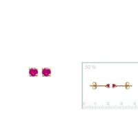 Boucles d'oreilles 3 mm plaqué or 750 3 microns