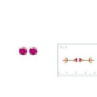 Boucles d'oreilles 4 mm plaqué or 750 3 microns