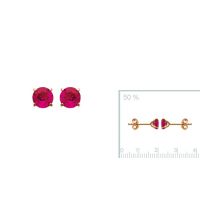 Boucles d'oreilles 5 mm plaqué or 750 3 microns