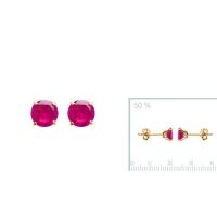 Boucles d'oreilles 6 mm plaqué or 750 3 microns