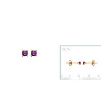 Boucles d'oreilles 3 mm plaqué or 750 3 microns