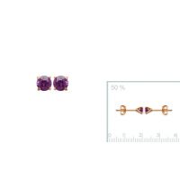 Boucles d'oreilles 4 mm plaqué or 750 3 microns