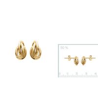 Boucles d'oreilles Noeuds plaqué or 750 3 microns
