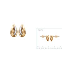 Boucles d'oreilles plaqué or 750 3 microns