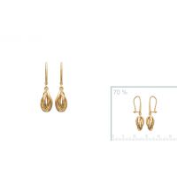 Boucles d'oreilles plaqué or 750 3 microns