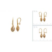 Boucles d'oreilles plaqué or 750 3 microns
