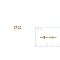 Boucles d'oreilles 2 mm plaqué or 750 3 microns