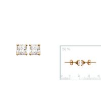 Boucles d'oreilles 5 mm plaqué or 750 3 microns