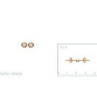 Boucles d'oreilles 2 mm plaqué or 750 3 microns