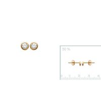 Boucles d'oreilles 3 mm plaqué or 750 3 microns