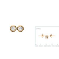 Boucles d'oreilles 4 mm plaqué or 750 3 microns