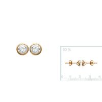 Boucles d'oreilles 5 mm plaqué or 750 3 microns