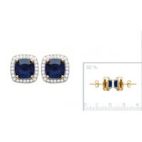 Boucles d'oreilles plaqué or 750 3 microns microserti