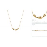 Collier plaqué or 750 3 microns
