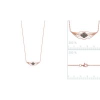 Collier plaqué or 750 3 microns oxydes