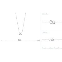 Collier argent 925 rhodie oxydes microserti