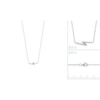 Collier argent 925 rhodie oxydes microserti