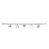 Bracelet Coeur OZ Argent 925/1000 Rhodié