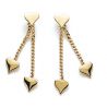 Boucles d'oreilles Coeurs Pendantes Plaqué Or